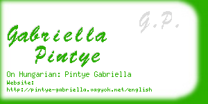 gabriella pintye business card